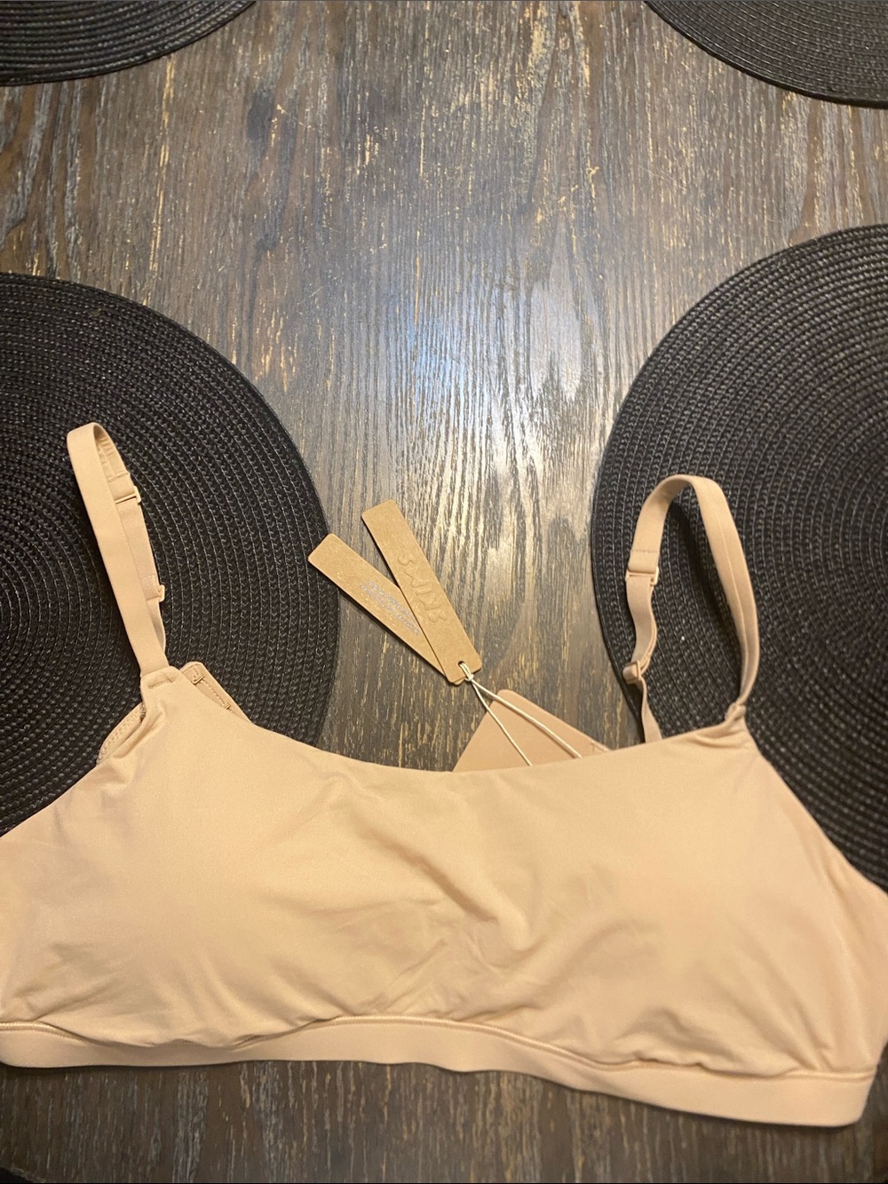 SKIMS Fits everybody scoop padded Bralette clay large NWT
